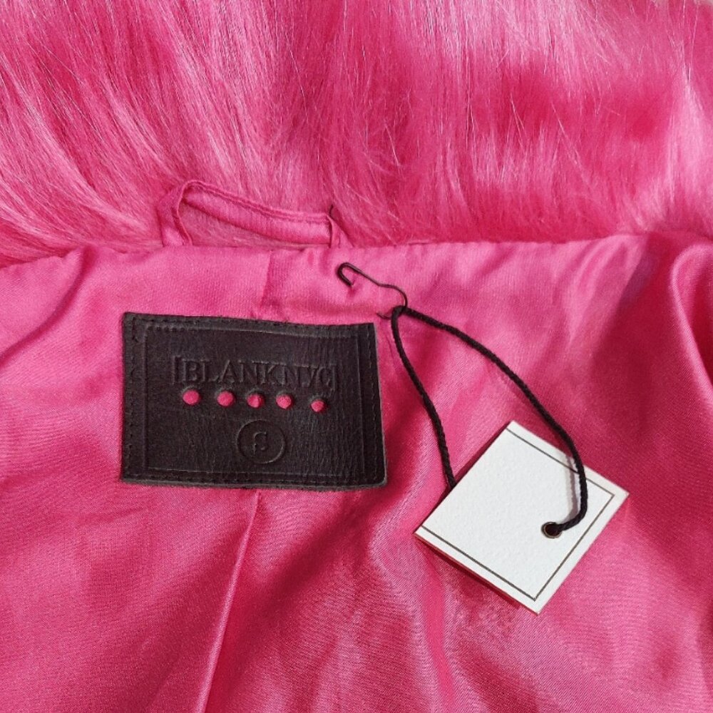 💋GORGEOUS💋 Faux Fox Fur Coat in Magenta Pink - Picture 15 of 16